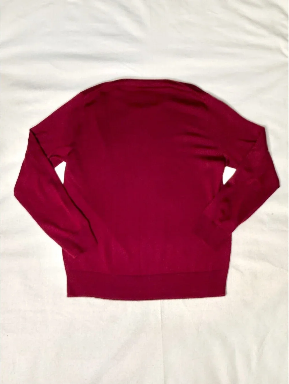 J.Crew Men’s XL Merino Wool Blend Crewneck Sweater Burgundy Red